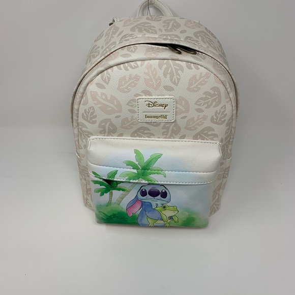 Disneyxloungefly tropical stitch themed backpack - Picture 4 of 8